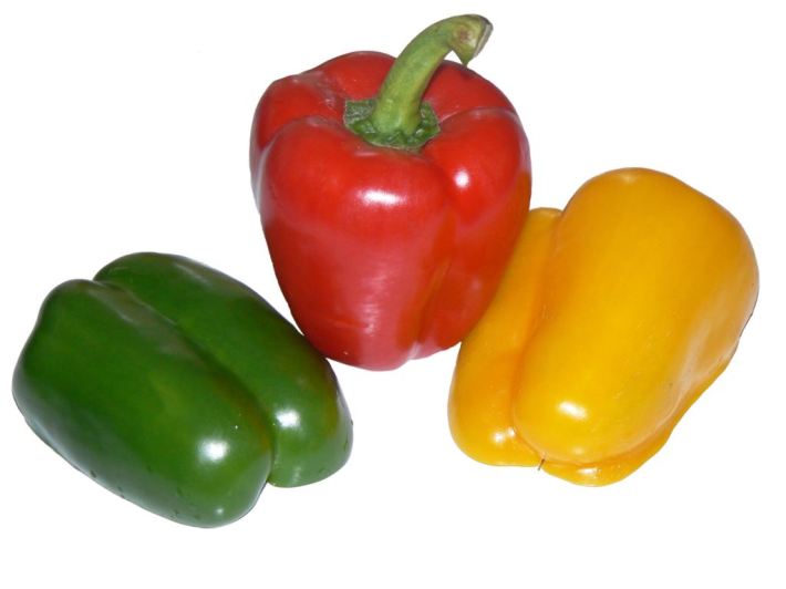 From the left: Green, Red and Yellow Paprika.